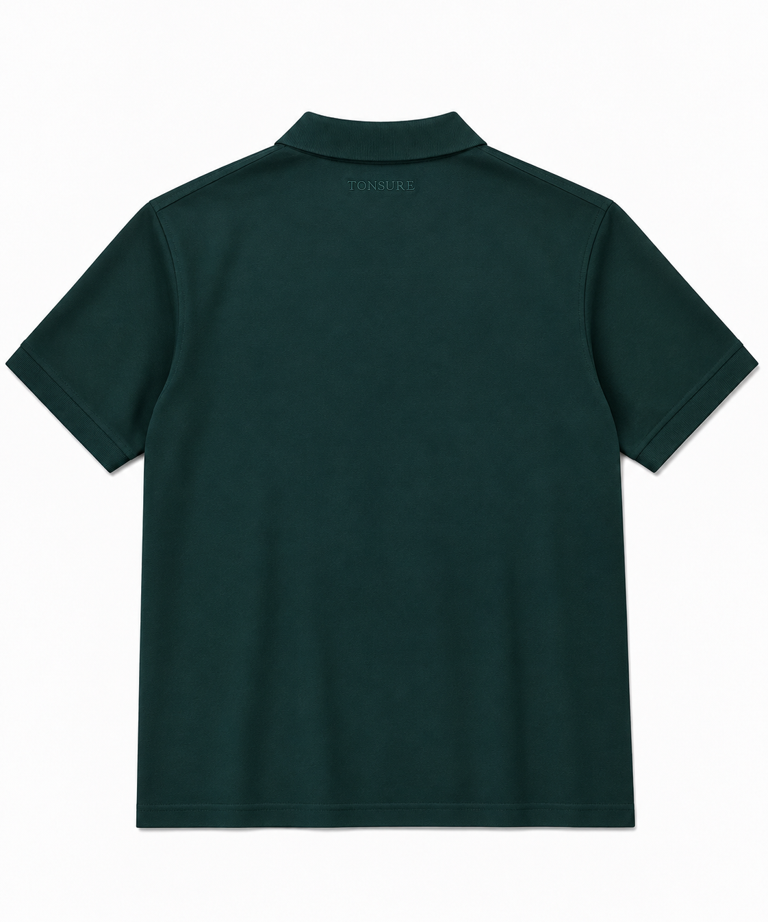 TONSURE Milton Polo dark green med tone-i-tone TONSURE broderi i nakken