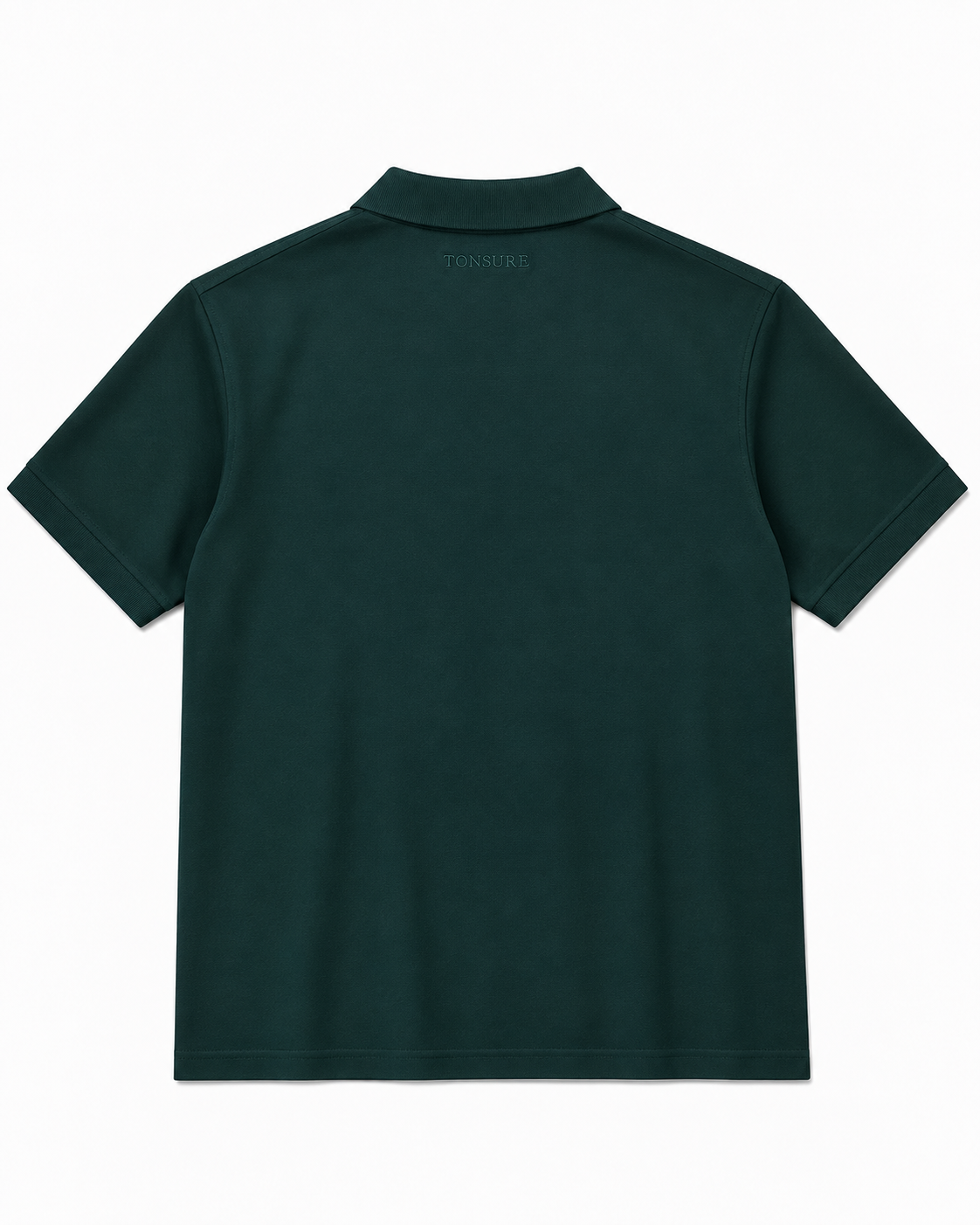 TONSURE Milton Polo dark green med tone-i-tone TONSURE broderi i nakken