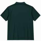 TONSURE Milton Polo dark green med tone-i-tone TONSURE broderi i nakken