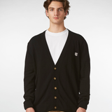 sort cardigan til mænd fra Tonsure. strik til mænd. lambswool strik til mænd