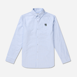 Oxie oxford shirt blue/white striped - Tonsure