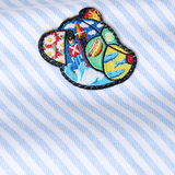Oxie oxford shirt blue/white striped - Tonsure